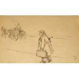 LIONEL DALHOUSIE ROBERTSON EDWARDS (1878-1966), a pair of pencil drawings,