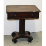A MAHOGANY LADIES WORK TABLE, Victorian,