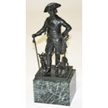 AFTER GOTTFRIED SCHADOW, 
bronze Frederick The Great, with his hounds,