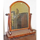 A MAHOGANY TOILET MIRROR, early Victorian,