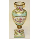 A CONTINENTAL CRACKLEWARE PORCELAIN VASE, in the Sevre style,