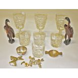 A MISCELLANEOUS LOT, comprising a set of four Waterford cutglass tumblers,