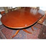 A REGENCY STYLE MAHOGANY DINING ROOM TABLE, O.R.M.