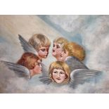 MODERN SCHOOL, Five Cherubs in a Cloud, O.O.C., laid on board, 28in (71cm)h x 34in (86cm).