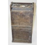 AN OLD SHIP'S CABIN WASH STAND, with drop front and cupboard door, as is,