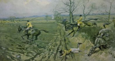 AFTER LIONEL EDWARDS, coloured hunting print, The Duke of Rutland's Hounds (The Belvoir).