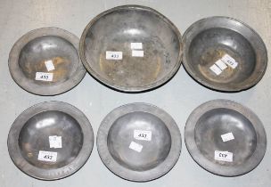 A SET OF FOUR SMALL CEREAL OR PUDDING BOWLS, probably hospital bowls, two inscribed St.