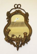 A PAIR OF 19TH CENTURY PEAR SHAPED GILT AND GESSO GIRANDOLES,