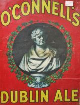 A FACSIMILE COLOURED ADVERTISING POSTER, for O'Connell's Dublin Ale,