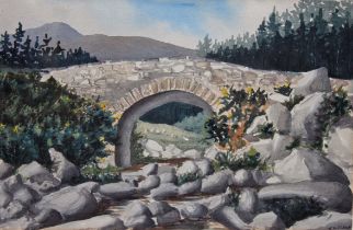 JAMES HALL FLACK, (B.1941), Pedlars Bridge, Mournes, W.C.