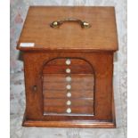 AN UNUSUAL SMALL 19TH CENTURY TABLE TOP COLLECTORS' CABINET, for medals and coins,