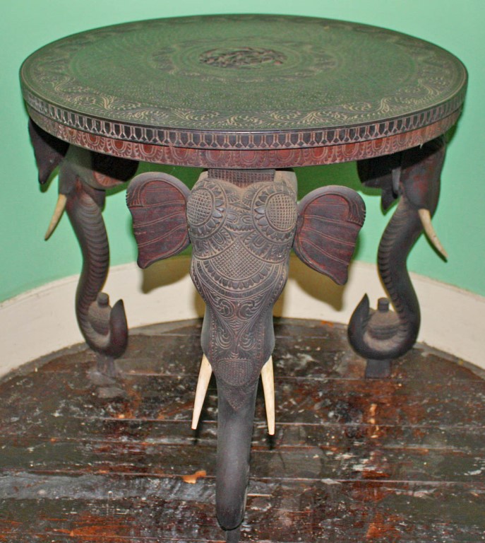 A PAIR OF UNUSUAL LATE 19TH OR EARLY 20TH CENTURY INDIAN CARVED HARDWOOD OCCASIONAL TABLES,