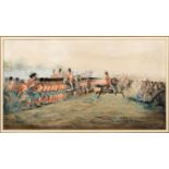 19TH CENTURY ENGLISH SCHOOL, The Thin Red Line, battle scene with the Royal Highland Regiment, W.C.