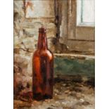 MARK O'NEILL (B. 1963), Still Life, Brown Bottle, O.O.B., 20in (51cm)h x 15in (38cm).