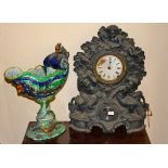 A FRENCH BRONZED METAL MANTEL CLOCK CASE, in the Classical style, late 19th Century,