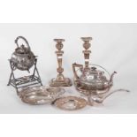 A COLLECTION OF MISCELLANEOUS SILVER PLATE WARE.