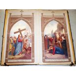 A BOUND PORTFOLIO THE STATIONS OF THE CROSS, published in honour and commemorating holy year,