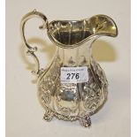 A VICTORIAN SILVER BALUSTER SHAPED JUG, London 1850 by W.R.