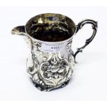 A VICTORIAN SILVER CREAM JUG, London 1852, as is, 4.25" (11cm), 79g.