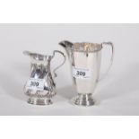 A CELTIC STYLE OCTAGONAL SILVER CREAM JUG, Birmingham 1916,