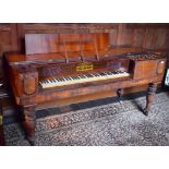 A MAHOGANY AND ROSEWOOD CASED SPINET, by Collard & Collard of London, of rectangular form with 39.