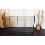 A 19TH CENTURY MECHE NURSERY FENDER, with brass top rail,