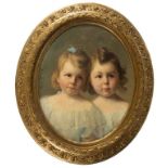 EUGENIE VAN HAM (19TH CENTURY) Double Portrait depicting two sisters,