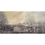 AFTER GEORGE COOPER, a large black and white print,The York and Ainsty Hunt 1878-9, with Col.