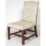 A SET OF FOUR GEORGE III STYLE MAHOGANY DINING CHAIRS,