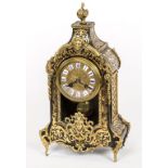 A SMALL FRENCH BOULLE STYLE BRACKET CLOCK, the lever movement,