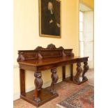 AN IMPORTANT IRISH WILLIAM IV PERIOD MAHOGANY SERVING OR HALL TABLE,