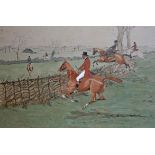 AFTER SNAFFLES, CHARLES JOHNSON PAYNE, The Stake and Bound, a large coloured hunting print,