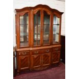 A FRENCH WALNUT DISPLAY CABINET