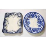 FOUR LARGE 19TH CENTURY ENGLISH PORCELAIN MEAT PLATTERS, the largest 22” (56cm).