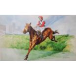 AFTER VIC MITCHELL, a set of four coloured limited edition racing prints,