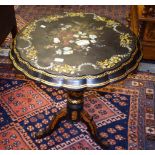 A VICTORIAN PAPIER-MACHÉ CENTRE TABLE,