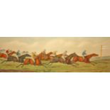 AFTER HENRY ALKEN, Newmarket Races, a coloured racing print, The Gallops, 12.5" (32cm)h x 30.