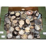 A LARGE COLLECTION OF MISCELLANEOUS SHELLS AND FOSSILS, contained in various glass top boxes,