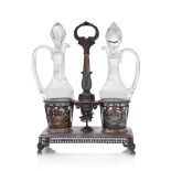 ARGENTI D'EPOCA A SILVER CRUET, circa 1820; by D.G.GARREAU; replacements.OLIERA IMPERO IN ARGENTO,