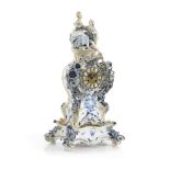 MEISSEN A MEISSEN PORCELAIN MANTEL CLOCK, 19th Century; restorations, losses and overhaul