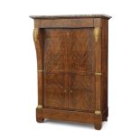 MOBILE DEL XIX SECOLO A MAHOGANY SECRETAIRE, first half of 19th Century; defects, chips and key