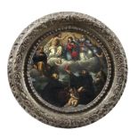 RENI GUIDO b. 1575 d. 1642 Oil on copper; ancient frame.(cerchia di) Incoronazione della Vergine con