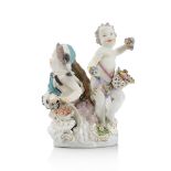 MEISSEN A MEISSEN PORCELAIN GROUP, circa 1750.GRUPPO IN PORCELLANA, MEISSEN. 1750 CA.,