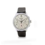 CHRONOGRAPHE SUISSE CRONOGRAFO E CALENDARIO COMPLETO ANNI '40. C. metal with stainless steel case