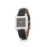 BULGARI REF. SQ 22 SL SERIE RECENTE. C. square-shaped, stainless steel with case back secured by