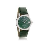 ULYSSE NARDIN SAN MARCO ANNI '90. C. stainless steel with back secured by screws. D. green enamel