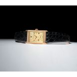 PATEK PHILIPPE GENEVE DEL 1940/45. C. rectangular, 18K pink gold. D. indelible champagne with