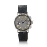 ANGELUS CRONOGRAFO ANNI '40. C. stainless steel with rectangular buttons. D. bicolor grey and