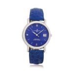 ULYSSE NARDIN SAN MARCO ANNI '90. C. stainless steel with back secured by screws. D. blue enamel