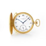 PATEK PHILIPPE GENEVE DEL 1919. C. hunter-case, 18K yellow gold. D. white enamel with painted